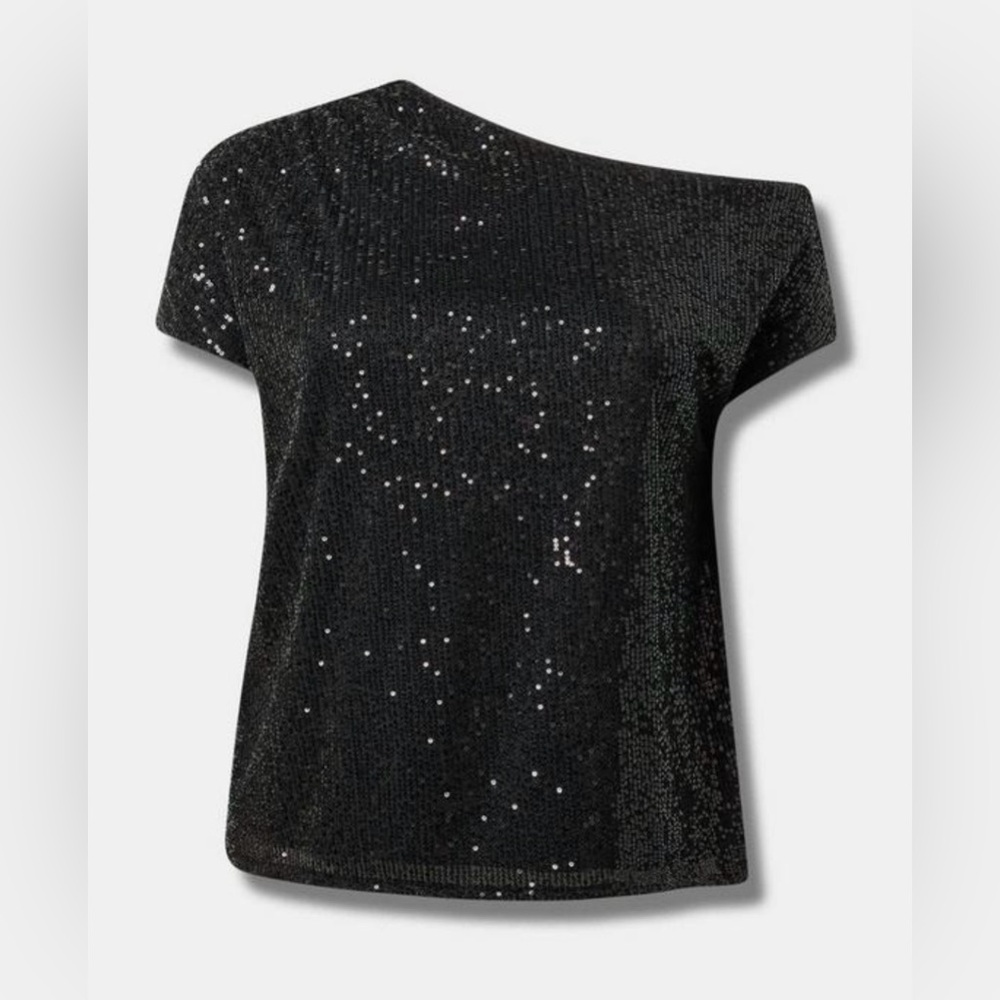 New With Tags 🏷️ - Torrid Black off the shoulder  Sequin Blouse